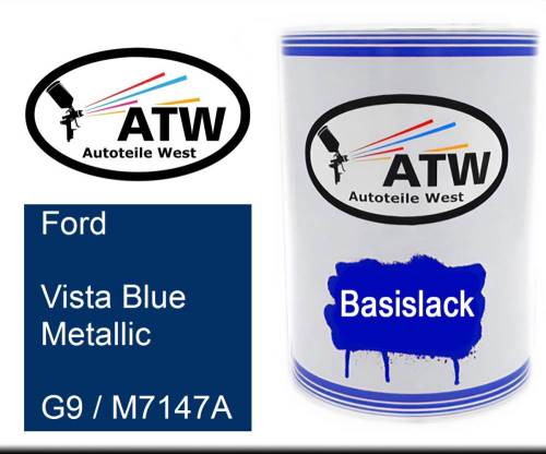 Ford, Vista Blue Metallic, G9 / M7147A: 500ml Lackdose, von ATW Autoteile West.